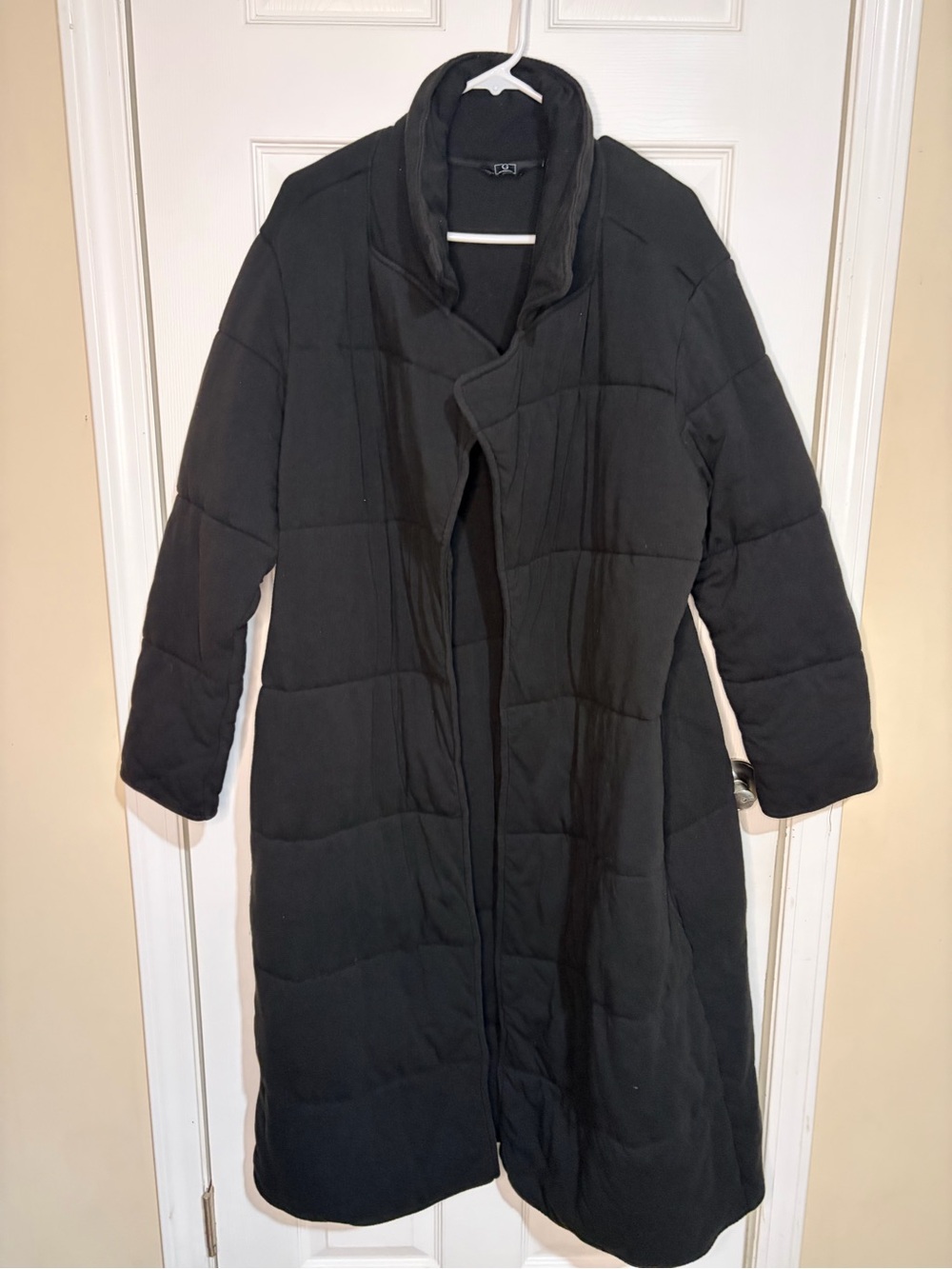 G by Giuliana Black Quilted Long Puffer Coat